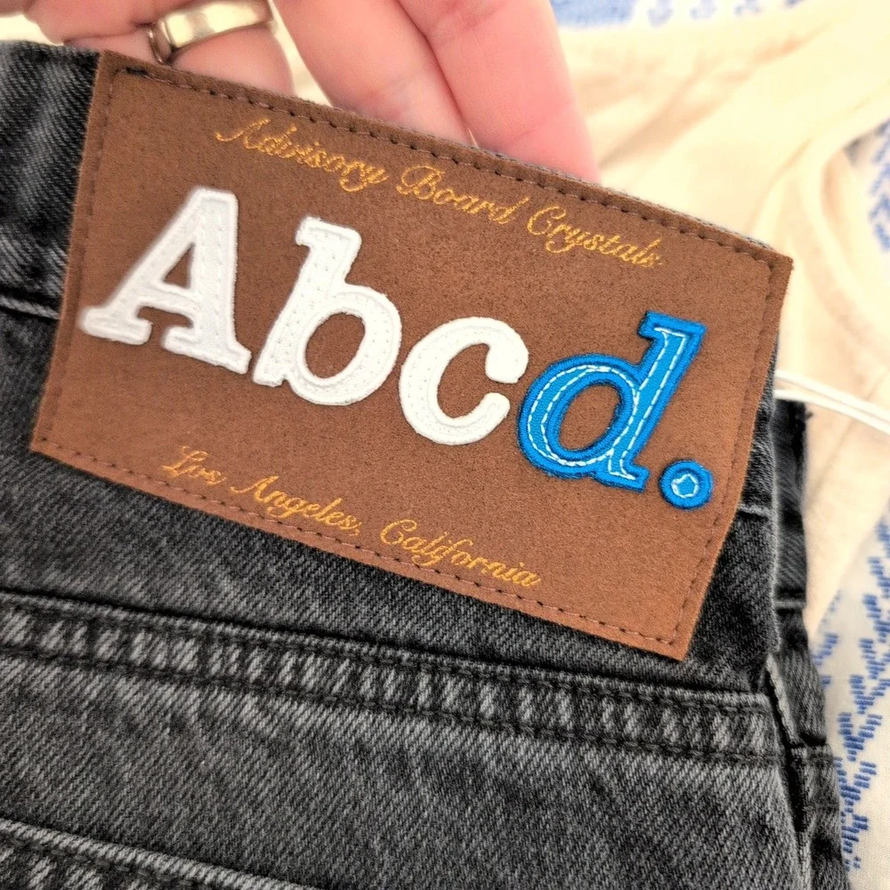 NWT Advisory Board‎ Crystals Abcd Jeans Faded Black Straight Leg Denim 30 Italy